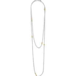 Sale 32 Inch Two-Tone Caviar Chain Necklace Two-Tone