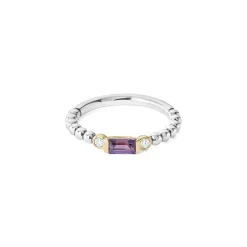 Clearance Amethyst And Diamond Stacking Ring Diamonds
