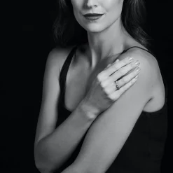 Store Amethyst And Diamond Stacking Ring Two-Tone