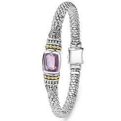 Hot Amethyst Caviar Bracelet | 6Mm Two-Tone