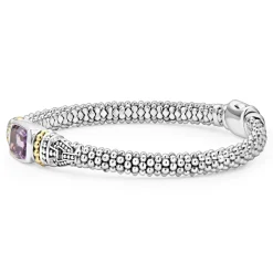 Hot Amethyst Caviar Bracelet | 6Mm Two-Tone