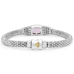 Hot Amethyst Caviar Bracelet | 6Mm Two-Tone