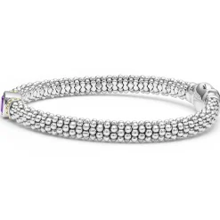 Hot Amethyst Caviar Bracelet | 6Mm Two-Tone