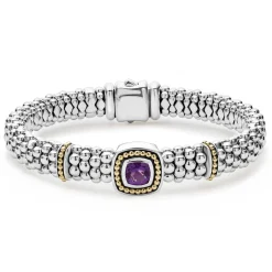 New Amethyst Caviar Bracelet | 9Mm Two-Tone