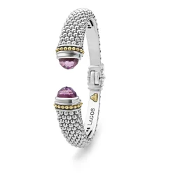 Best Sale Amethyst Cuff Bracelet | 12Mm Two-Tone
