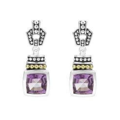 Clearance Amethyst Drop Earrings Gemstones