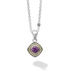 Best Amethyst Pendant Necklace Two-Tone