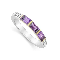 Shop Amethyst Stacking Ring Two-Tone
