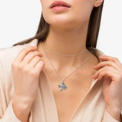 Cheap Angel Fish Pendant Necklace Silver