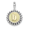 Best Sale B Initial Charm Two-Tone