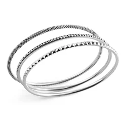 Shop Bangle Set Silver