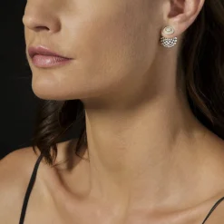 Discount Beaded Diamond Stud Earrings Caviar Earrings