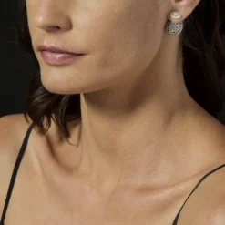 Discount Beaded Diamond Stud Earrings Caviar Earrings