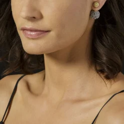 Discount Beaded 18K Gold Stud Earrings Caviar Earrings