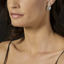 Best Sale Beaded Silver Stud Earrings Caviar Earrings