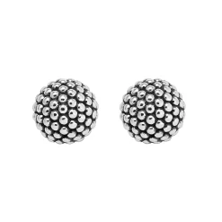Best Sale Beaded Silver Stud Earrings Caviar Earrings