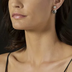 Best Sale Beaded Silver Stud Earrings Caviar Earrings