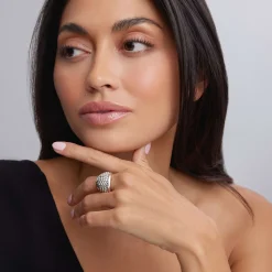 Outlet Beaded Statement Ring Caviar Rings