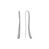 Store Beaded Thin Drop Earrings Silver