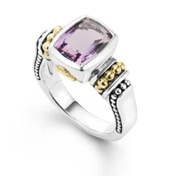 Outlet Bezel-Set Amethyst Ring Gemstones