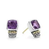 Cheap Bezel-Set Amethyst Stud Earrings Gemstones