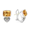 New Bezel-Set Citrine Earrings Two-Tone