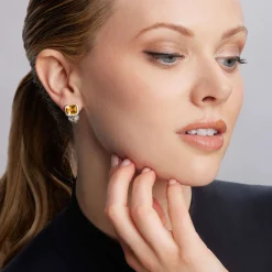 Sale Bezel-Set Citrine Earrings Gemstones