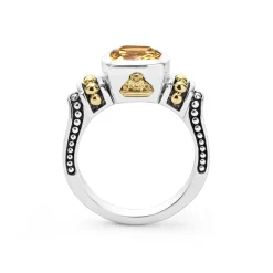 Store Bezel-Set Citrine Ring Two-Tone