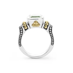 Fashion Bezel-Set Prasiolite Ring Gemstones