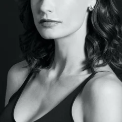 Flash Sale Bezel-Set White Topaz Earrings Two-Tone