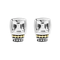 Cheap Bezel-Set White Topaz Stud Earrings Gemstones