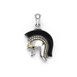 Flash Sale Black Agate Helmet Amulet Amulets