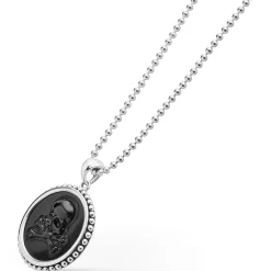 Outlet Black Agate Skull Crossbone Amulet Necklace Necklaces & Chains