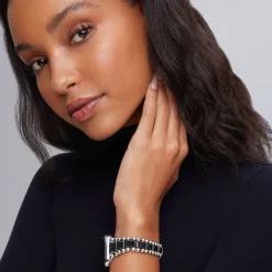 Shop Black Ceramic And Stainless Steel Watch Bracelet-42-49Mm Watch Bracelets