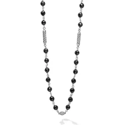 Clearance Black Ceramic Beaded Necklace Chains