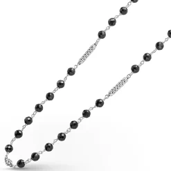 Discount Black Ceramic Beaded Necklace Gemstones
