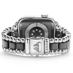 Shop Black Ceramic Half Diamond Watch Bracelet-38-45Mm Watch Bracelets