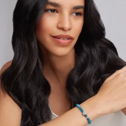 Cheap Blue Apatite Skull Bracelet Bracelets