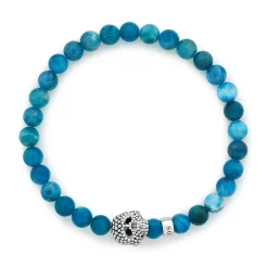 Cheap Blue Apatite Skull Bracelet Bracelets