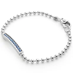 Online Blue Sapphire Beaded Bracelet Silver