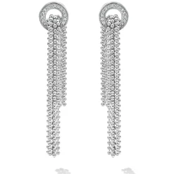 Best Cascading Caviar Diamond Earrings Silver