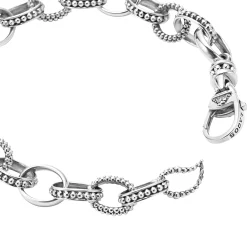 Outlet Caviar Bead Link Bracelet Silver