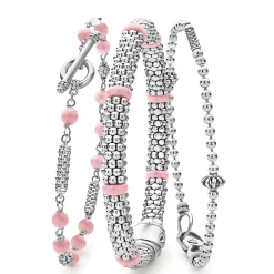 New Caviar Beaded Bracelet Gift Set Silver
