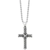 Cheap Caviar Beaded Cross Pendant Necklace Long Necklaces