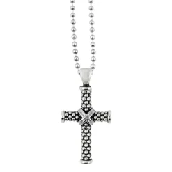 Hot Caviar Beaded Cross Pendant Necklace Pendant Necklaces