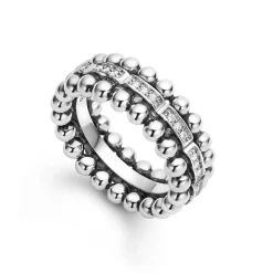 Flash Sale Caviar Beaded Diamond Ring Caviar Rings