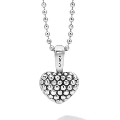 Fashion Caviar Beaded Heart Pendant Necklace Pendant Necklaces