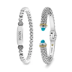 Hot Caviar Bracelet Mom Gift Set Two-Tone