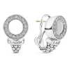 Outlet Caviar Circle Diamond Earrings Diamonds