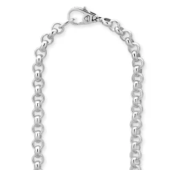 Shop Caviar Circle Link Necklace Silver